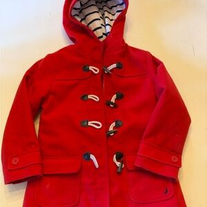 Nautica Kids Red Hooded Toggle Coat Jacket 4T